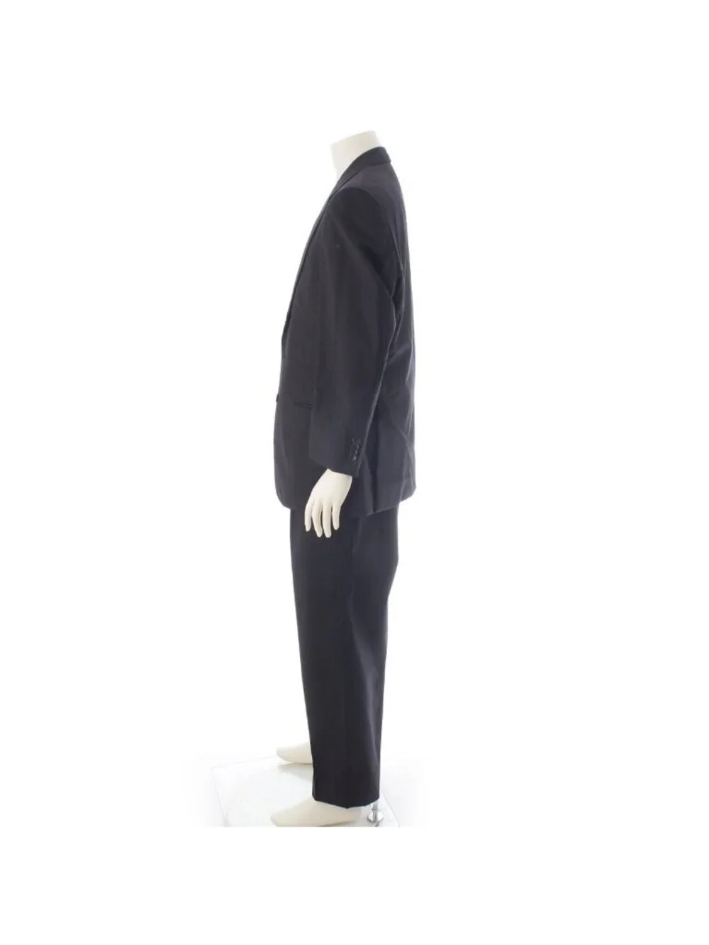 Gucci Era Collection Wool Set Suit Pinstripe Black 52